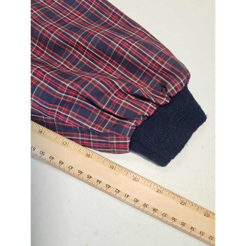 Vintage Bruce Clark  Pullover Plaid‎ Windbreaker Jacket Men's Size L Scotland
